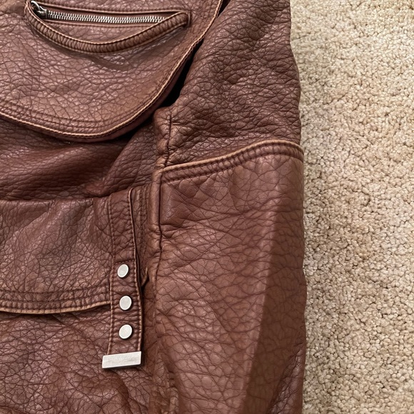 Brown Textured Backpack - Picture 6 of 12